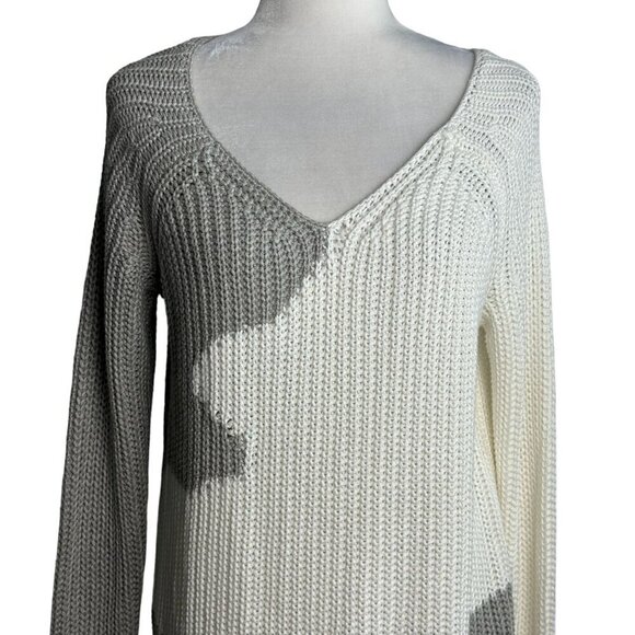 House of Harlow 1960 Adrienne Pullover Sweater in Gray and White Women's Size XS - Picture 4 of 12